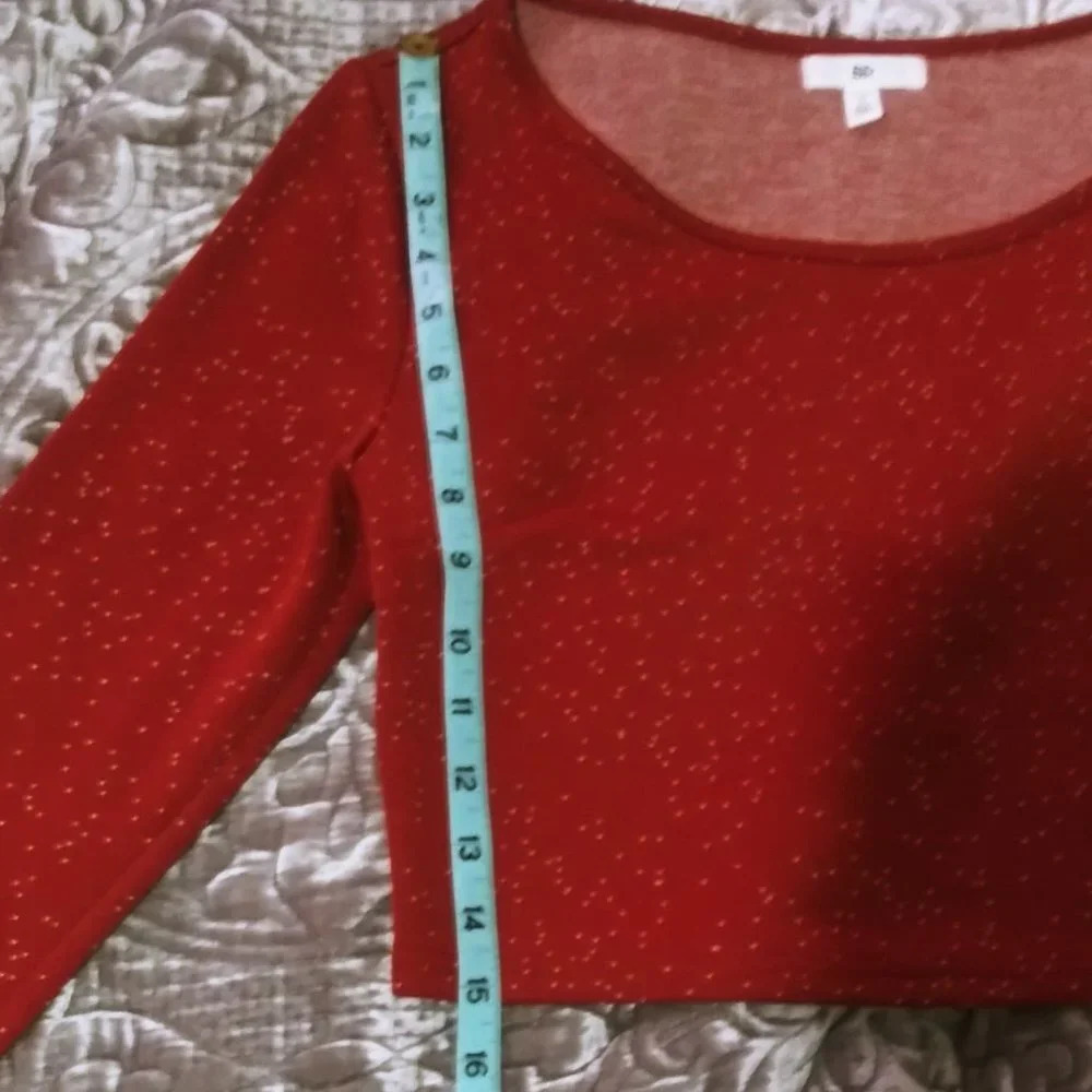 BP. Knit Crop Top in Burgundy Port at Nordstrom, Size Medium - Picture 6 of 7